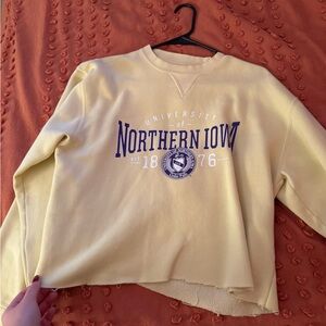 Northern iowa cropped crew neck
